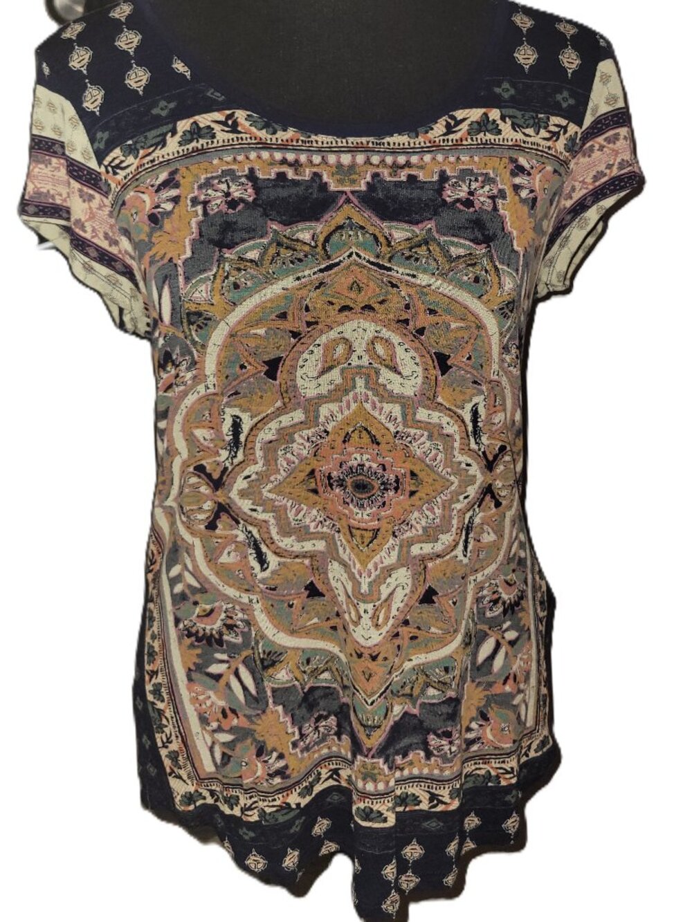Lucky Brand Patterned Viscose Top - S